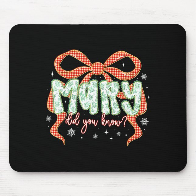 Preppy Mary Did You Know Christian Christmas Desig Musmatta (Framsidan)