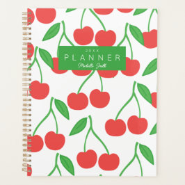 Preppy Modern Cherry Mönster Personlig Planner