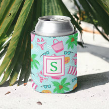 Preppy Monogram Beach Bikini Towel Handflatan Träd