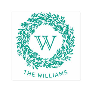 Preppy Monogram Sage Grönt WAN Självfärgande Stämpel