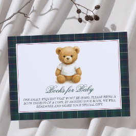 Preppy Nalle Baby Shower Bokar för Baby Tilläggskort