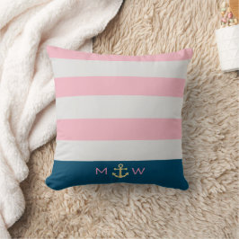 Preppy Nautical Monogram Dekorativ kudde