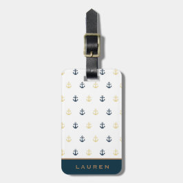Preppy Nautical ⎢ Monogram Luggage Tag Bagagebricka
