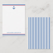 Preppy Nautical Rand och Anchor Personlig
