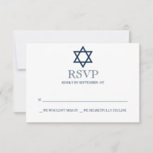 Preppy Navy Blue Pub Mitzvah OSA kort