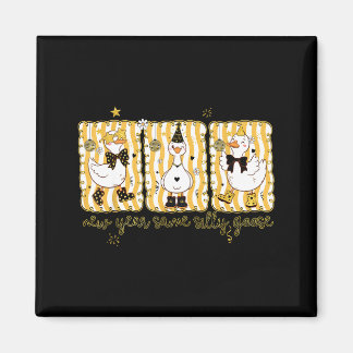 Preppy New Year Same Silly Goose Coquette Bow Happ Magnet