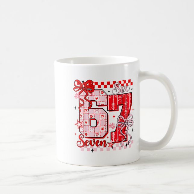Preppy Nk Valentine 67 Six Seven Meme Valentines D Kaffemugg (Höger)