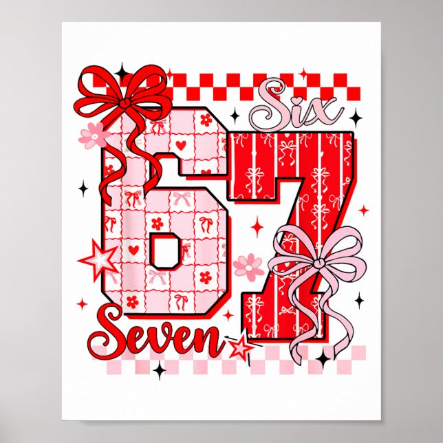Preppy Nk Valentine 67 Six Seven Meme Valentines D Poster (Framsidan)
