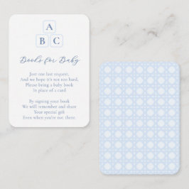 Preppy Nursery Blocks Bokar för Pojke Shower Tilläggskort