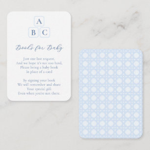 Preppy Nursery Blocks Bokar för Pojke Shower Tilläggskort