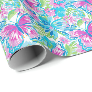 Preppy Palm Beach Butterflies Presentpapper