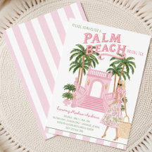 Preppy Palm Beach Cabana Bröllopste eller Brudfest