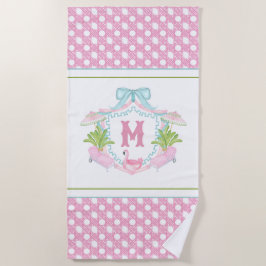 Preppy Palm Beach Monogram Crest