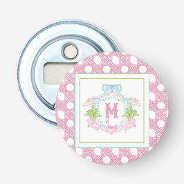 Preppy Palm Beach Monogram Crest Flasköppnare