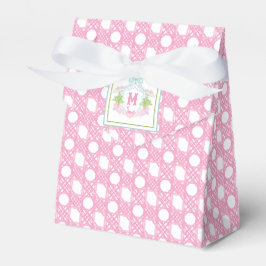 Preppy Palm Beach Monogram-krönika Presentaskar
