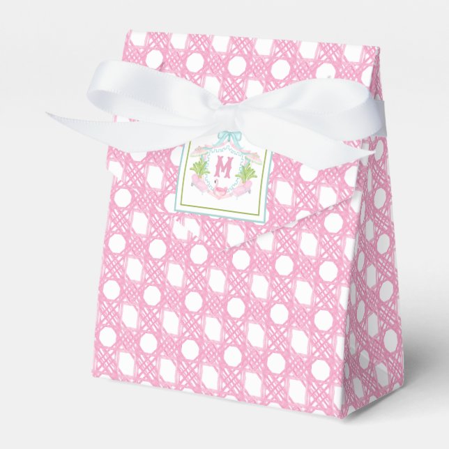 Preppy Palm Beach Monogram-krönika Presentaskar (Framsidan Sidan)