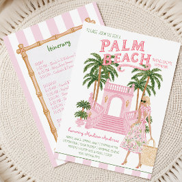 Preppy Palm Beach Sällskapsresa Itinerary Inbjudningar