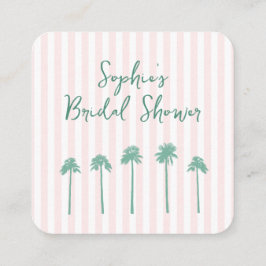 Preppy Palm Springs Bridal Shower QR Code RSVP Tilläggskort