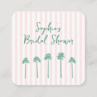 Preppy Palm Springs Bröllopsdusch QR-kod RSVP