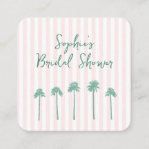 Preppy Palm Springs Bröllopsdusch QR-kod RSVP