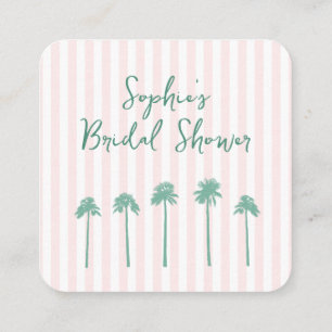 Preppy Palm Springs Bröllopsdusch QR-kod RSVP Tilläggskort