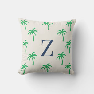 Preppy Palmträd Monogram Kastkudde Kudde
