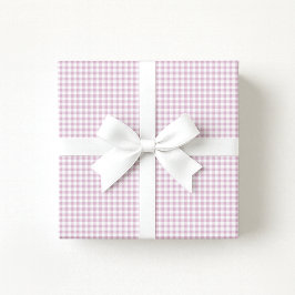Preppy Pastel pink / Lilac Gingham Wrapping Paper Presentpapper
