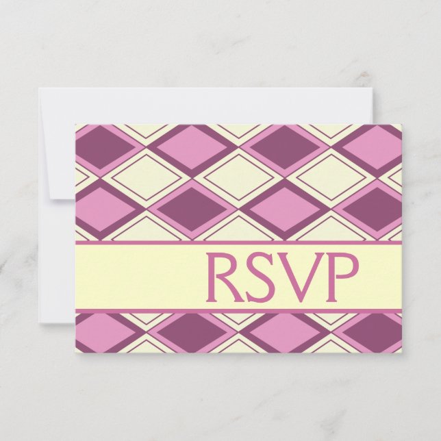 Preppy Pastel Rosa Argyle Modern Birthday OSA (Framsida)