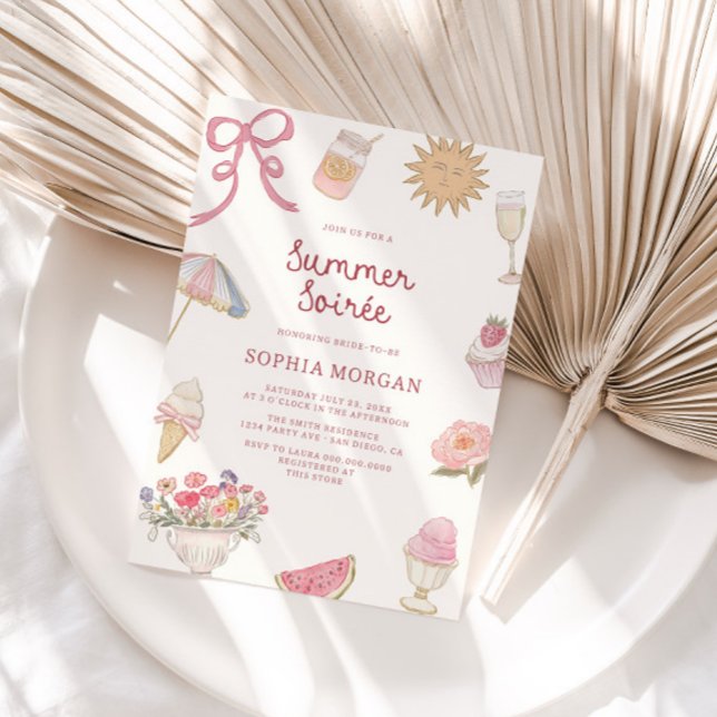 Preppy Pastel Summer Soiree Inbjudningar (Skapare uppladdad)