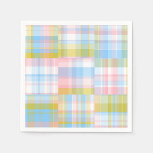 Preppy Patchwork Kolla Madras Pastel Pappersservett