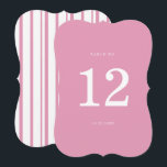 Preppy Peony Pink Chic Die Cut Wedding Table Numbe Inbjudningar<br><div class="desc">Preppy Peony Pink Die Cut Wedding Table Number — a chic, stylish reception detail for a modern romantic wedding. Inspired by the preppy romance aesthetic and barbiecore pink trend, this elegant die-cut table number is perfect for the classic country club bride who loves refined feminine décor. Style it with gold...</div>