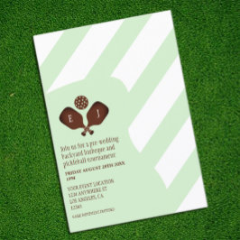 Preppy Pickleball Stripes Pre-Wedding Game Tilläggskort