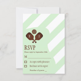 Preppy Pickleball Stripes Wedding OSA Kort