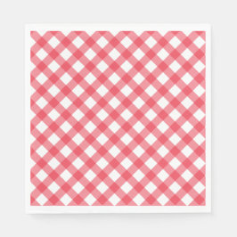 Preppy Picnic Red Play Gingham Party Pappersservett