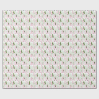 Preppy Pink Christmas Trees Presentpapper