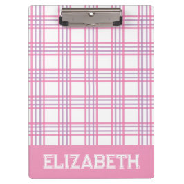 Preppy Plaid Pink Purple Varsity Font School