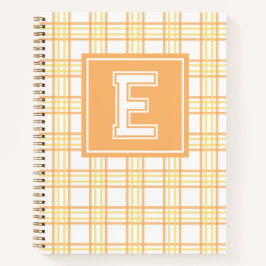 Preppy Plaid Varsity Monogram Orange Yellow
