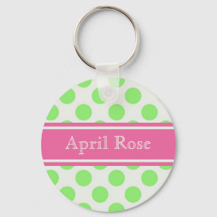 Preppy Polka Dot Nyckelring