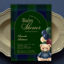 Preppy Polo Teddy Bear Klassisk Lyx Baby Shower