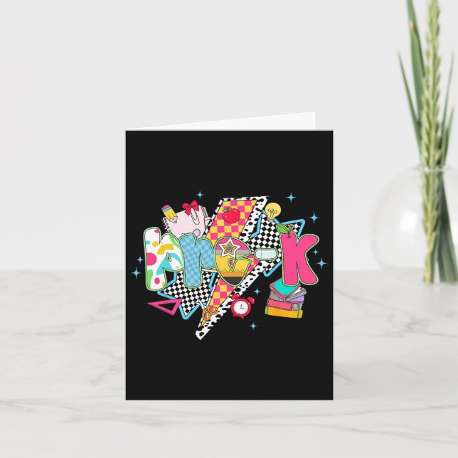 Preppy Pre-k Dream Team Preschool Back to school T Kort (Framsida)