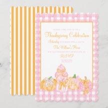 Preppy Pumpkin Bows Thanksgiving Firande Party
