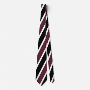 Preppy Rand Tie - Maroon, Black & White Slips