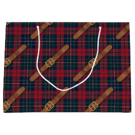 Preppy Red Christmas Plaid With Buckles