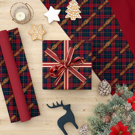 Preppy Red Christmas Plaid With Buckles Presentpapper
