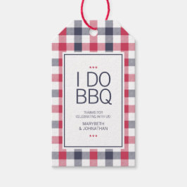 Preppy Red White & Blue Play BBQ-Tack Presentetikett