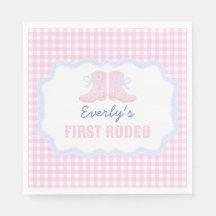 Preppy Rodeo First Birthday Cowgirl Boots