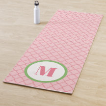 Preppy Rosa and Grönt Monogram Quarterfoil