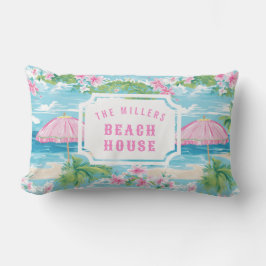 Preppy Rosa Beach Umbrella | Busspost Lumbarkudde