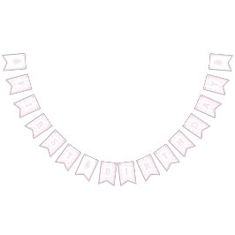 Preppy Rosa Birthday Cake Första födelsedagskalkyl Vimplar