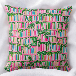 Preppy Rosa Bookcase Tropical Kudde